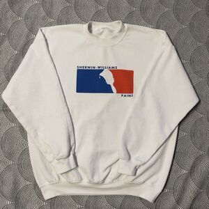 Vtg Sherwin Williams Cover The Earth Double Sided Crewneck Sweatshirt Men XL EUC